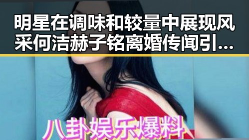 明星在调味和较量中展现风采 何洁赫子铭离婚传闻引网友感慨每日大瓜
